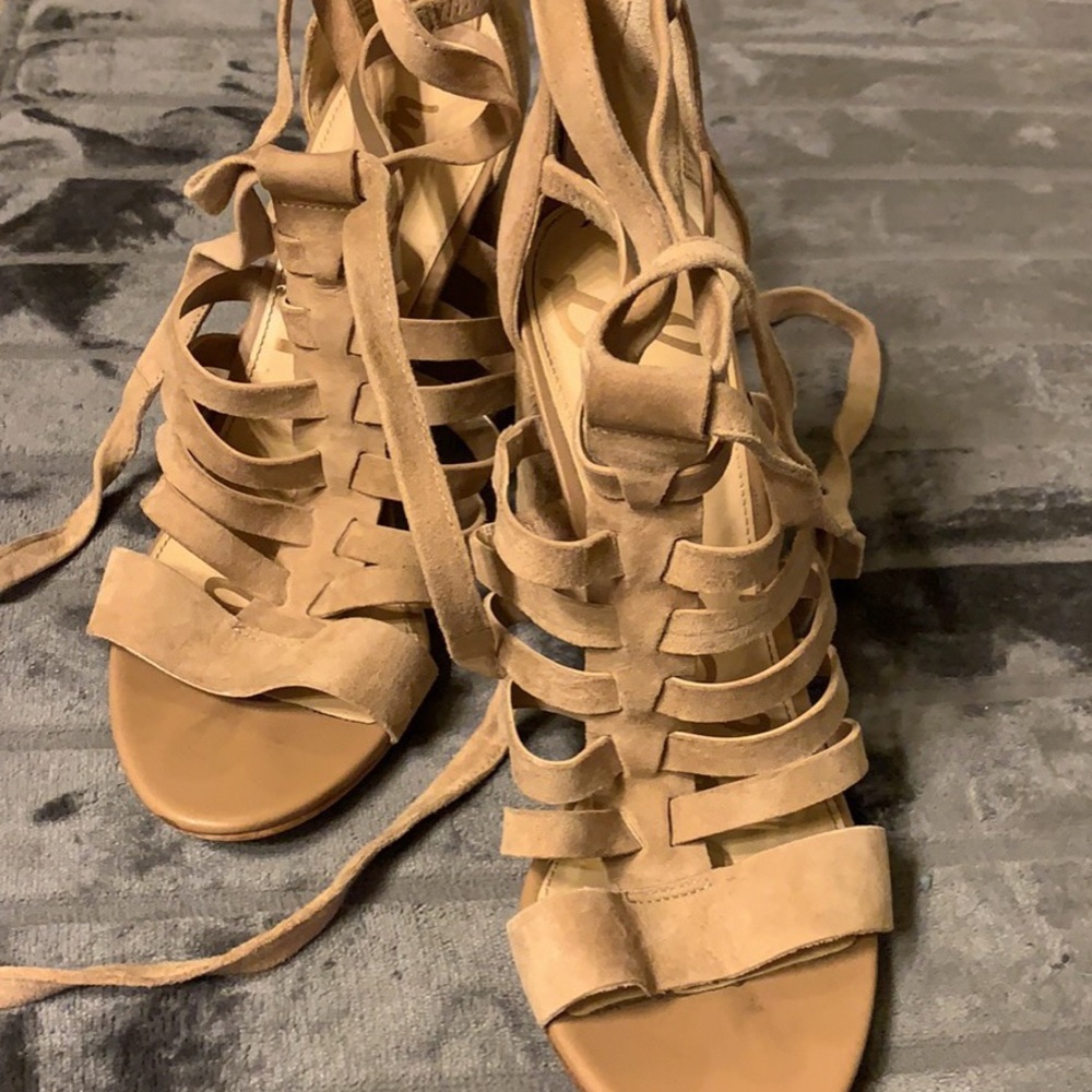 Sam Edelman lace up block heels